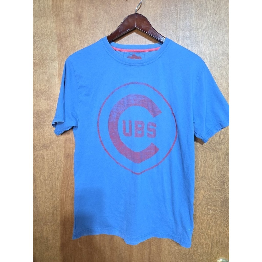 Red Jacket Chicago Cubs T Shirt Mens Medium Blue Cotton Vintage Distressed MLB